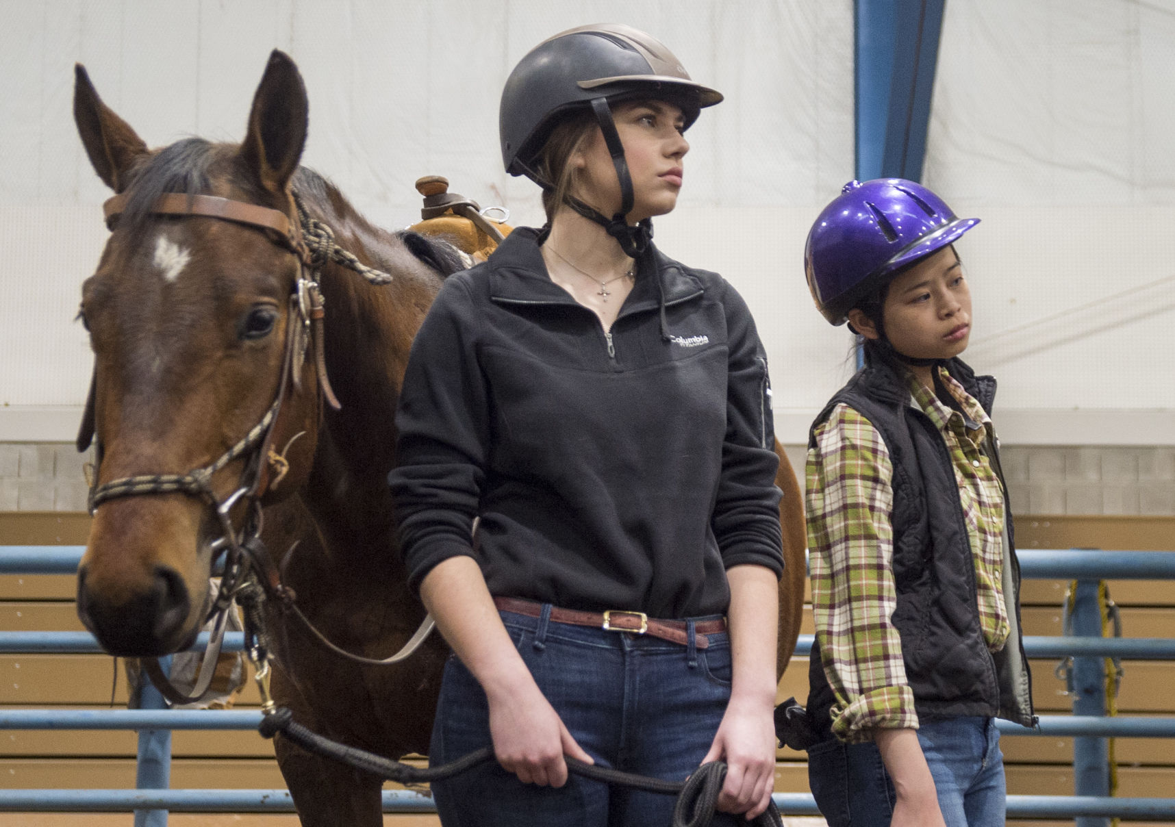 Penn State Horse Training Class, Kaitlyn Murphy and Kali Godshall